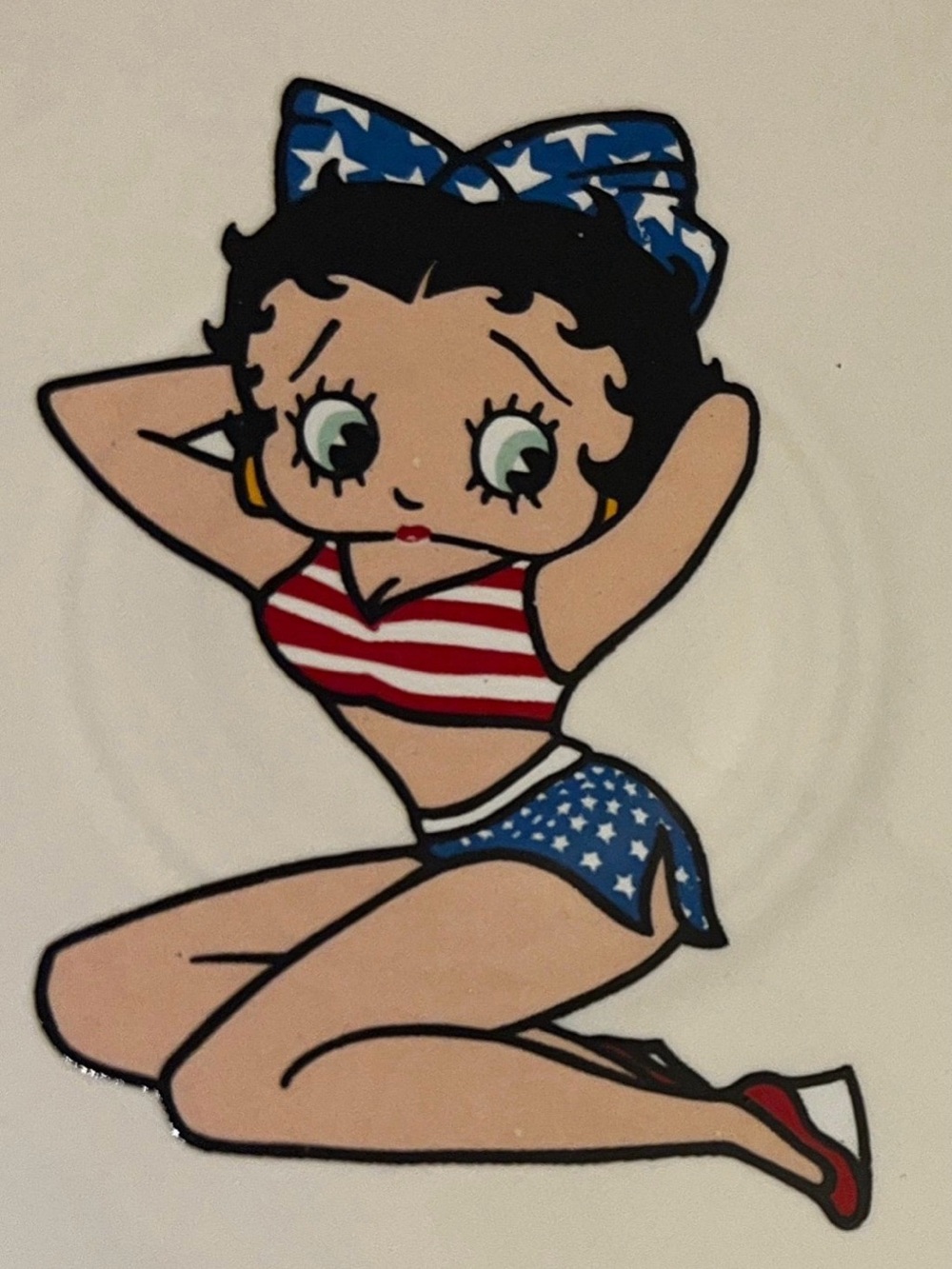 Betty Boop Patriotic Pinup — Red, White, Blue Fiesta Dinner Plate America